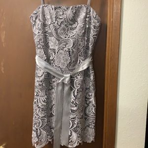Adrianna Papell evening dress, size 10, grey